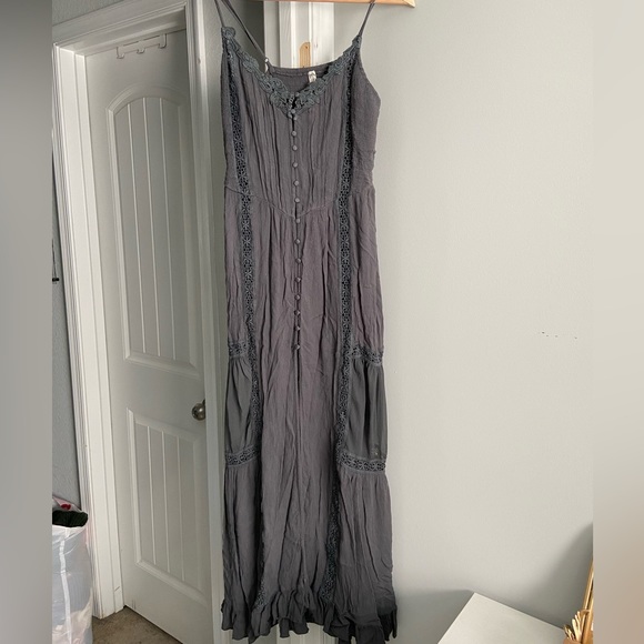 Rare FP gray corset maxi dress - Picture 4 of 7
